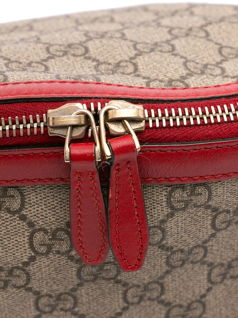 Pre-owned Gucci 2016-2024 Large Gg Supreme Nice Dome Satchel In Brown