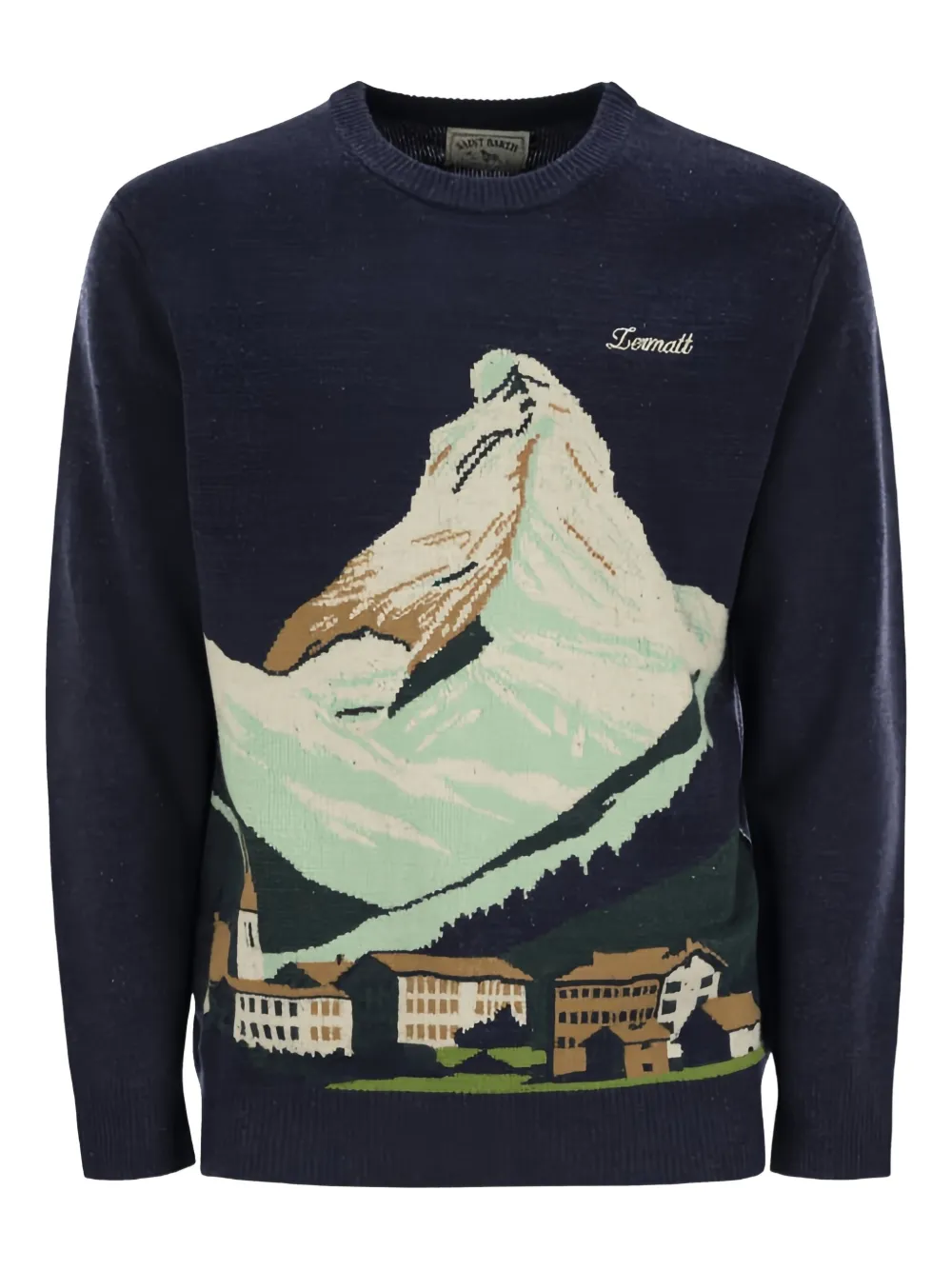 MC2 Saint Barth Heron C mountain graphic sweater | Blue | Image 1