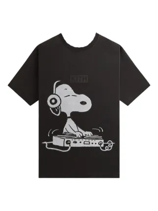kith SNOOPY ボックスロゴTシャツ Kith for Peanuts Snoopy Classic Logo Tee - Black – Kith Europe