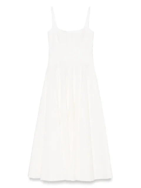 Marni vestido midi de algodón con motivo en jacquard