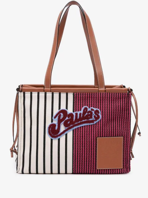 Loewe Pre-Owned 2000-2024 Paulas Ibiza Large Canvas Stripes Cushion tote bag