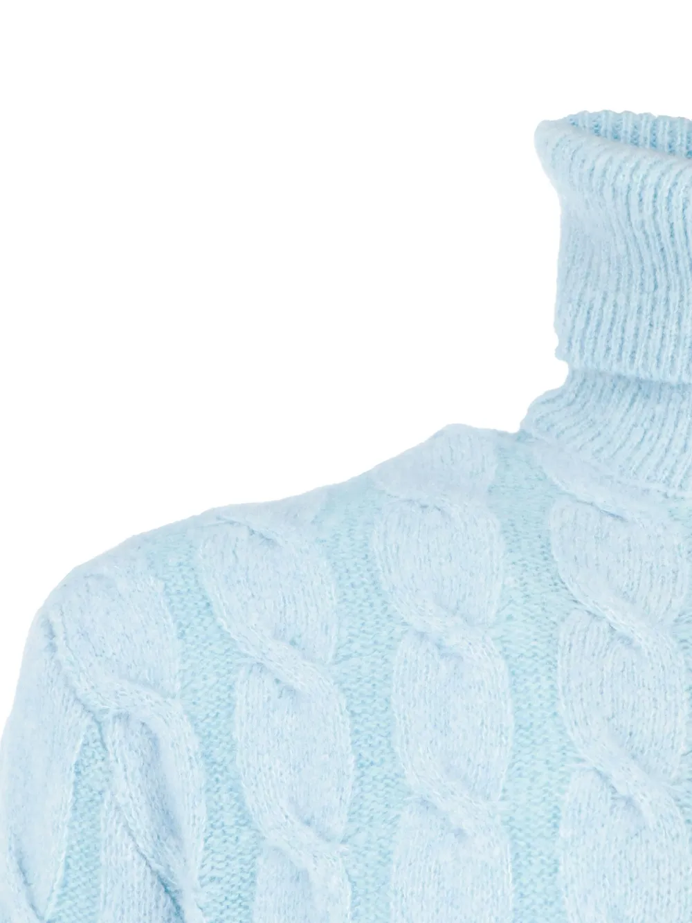 Jacob Cohen Cable-knit Turtleneck Sweater In Blue