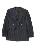 Christian Dior Pre-Owned 1990s striped blazer - Blue