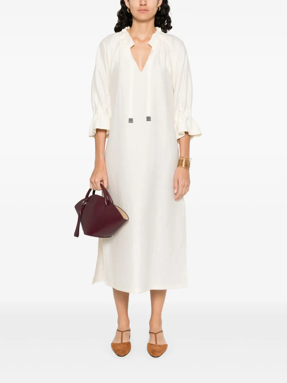 Max Mara Jene maxi-jurk - Beige