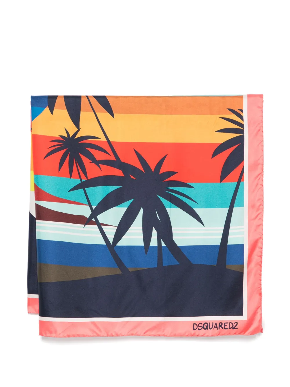 DSQUARED2 Foulard Habotai - Blu