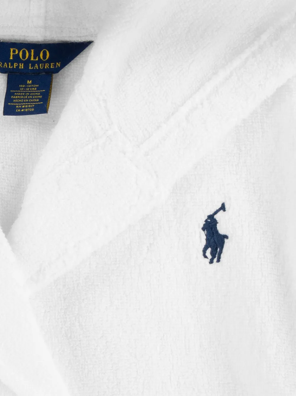 POLO RALPH LAUREN KIDS Badjas met geborduurd logo Wit
