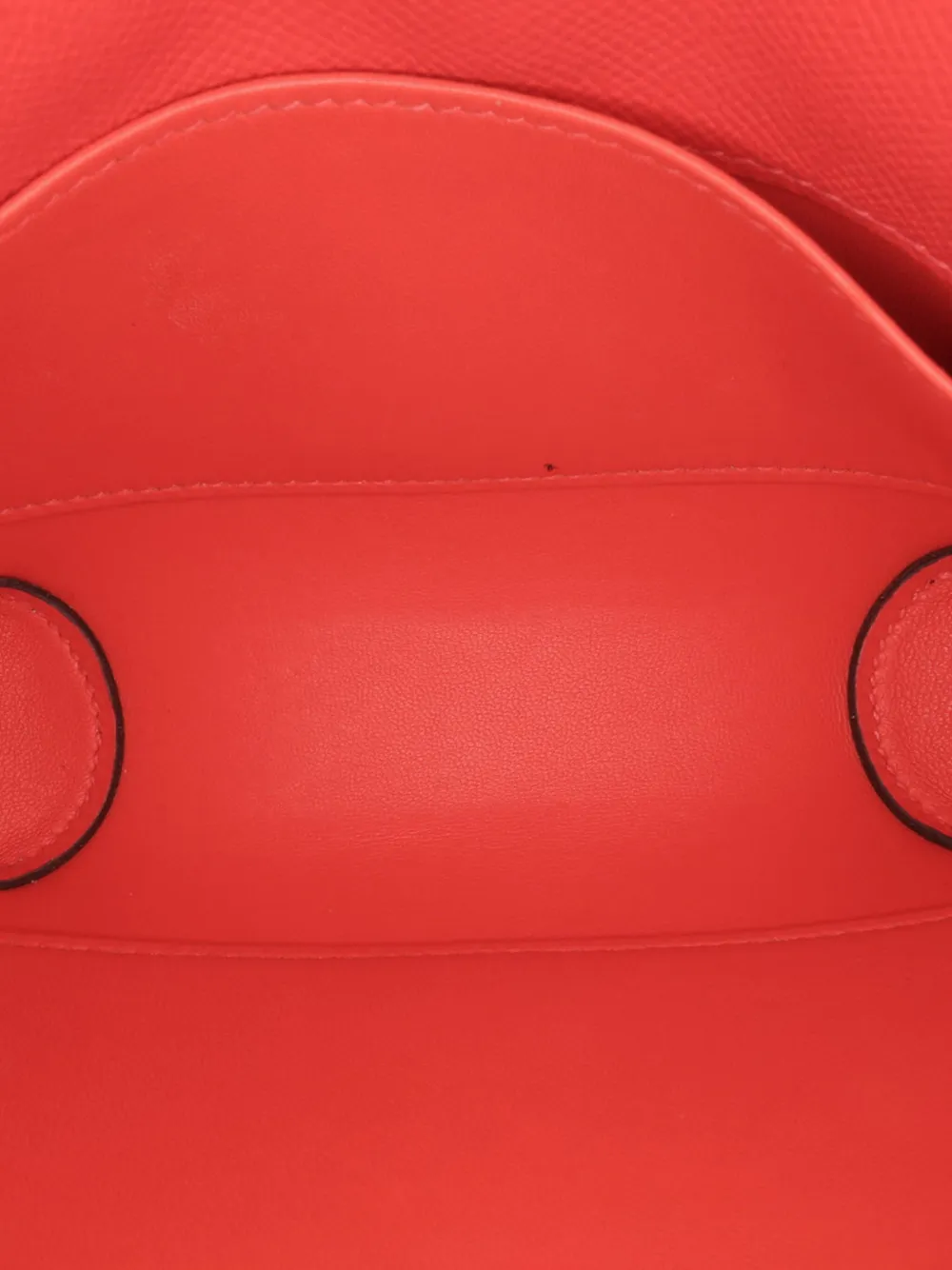Pre-owned Hermes 2016 Epsom Cherche Midi 22 Clutch Bag In Red