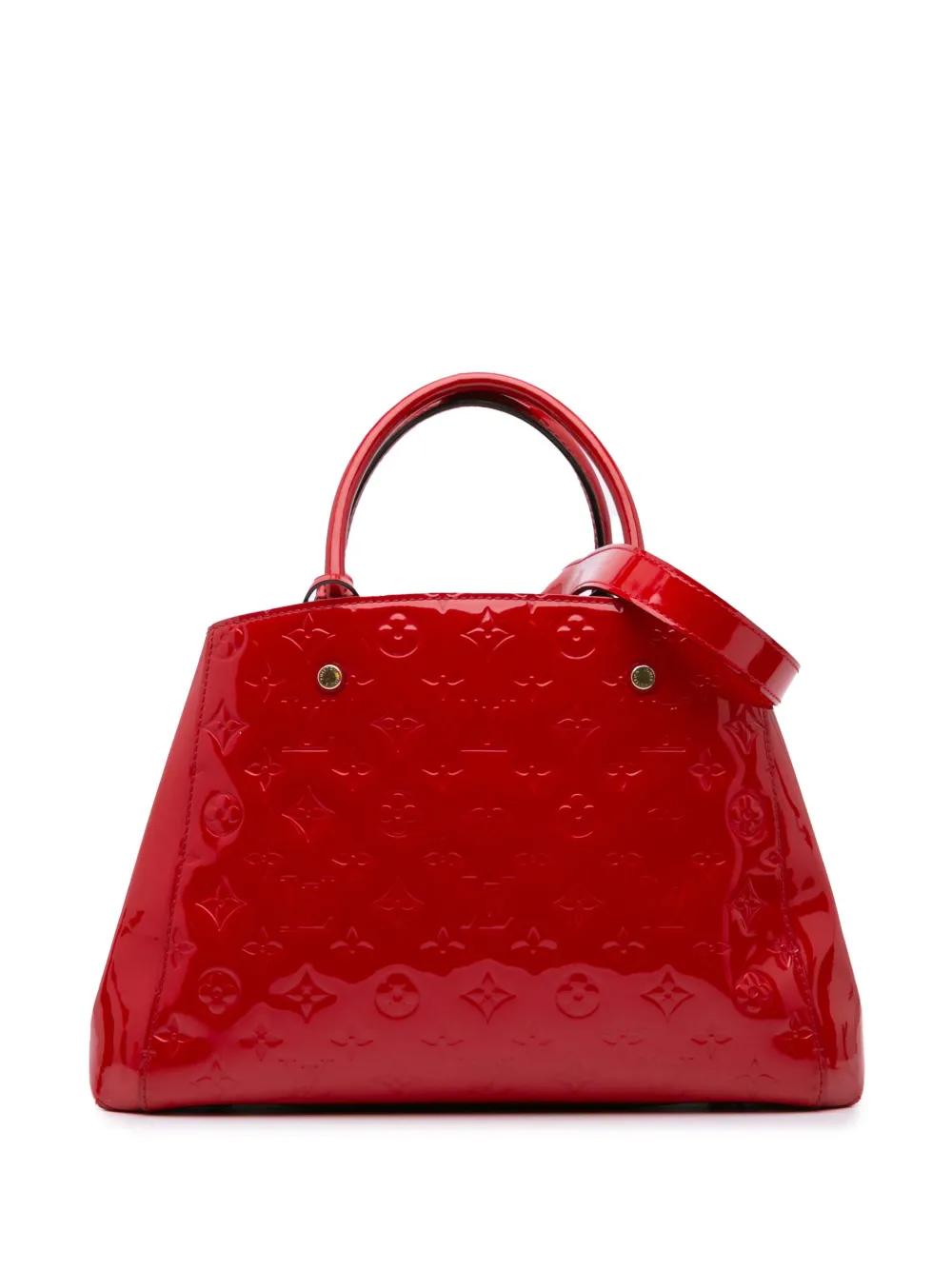 Louis Vuitton Pre-Owned 2016 モノグラム ヴェルニ モンテーニュ MM サッチェルバッグ - レッド Louis Vuitton Pre-Owned 2016 モノグラム ヴェルニ モンテーニュ MM サッチェルバッグ - レッド