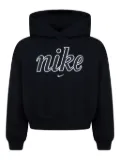 Nike Kids Swoosh-embroidered hoodie - Black