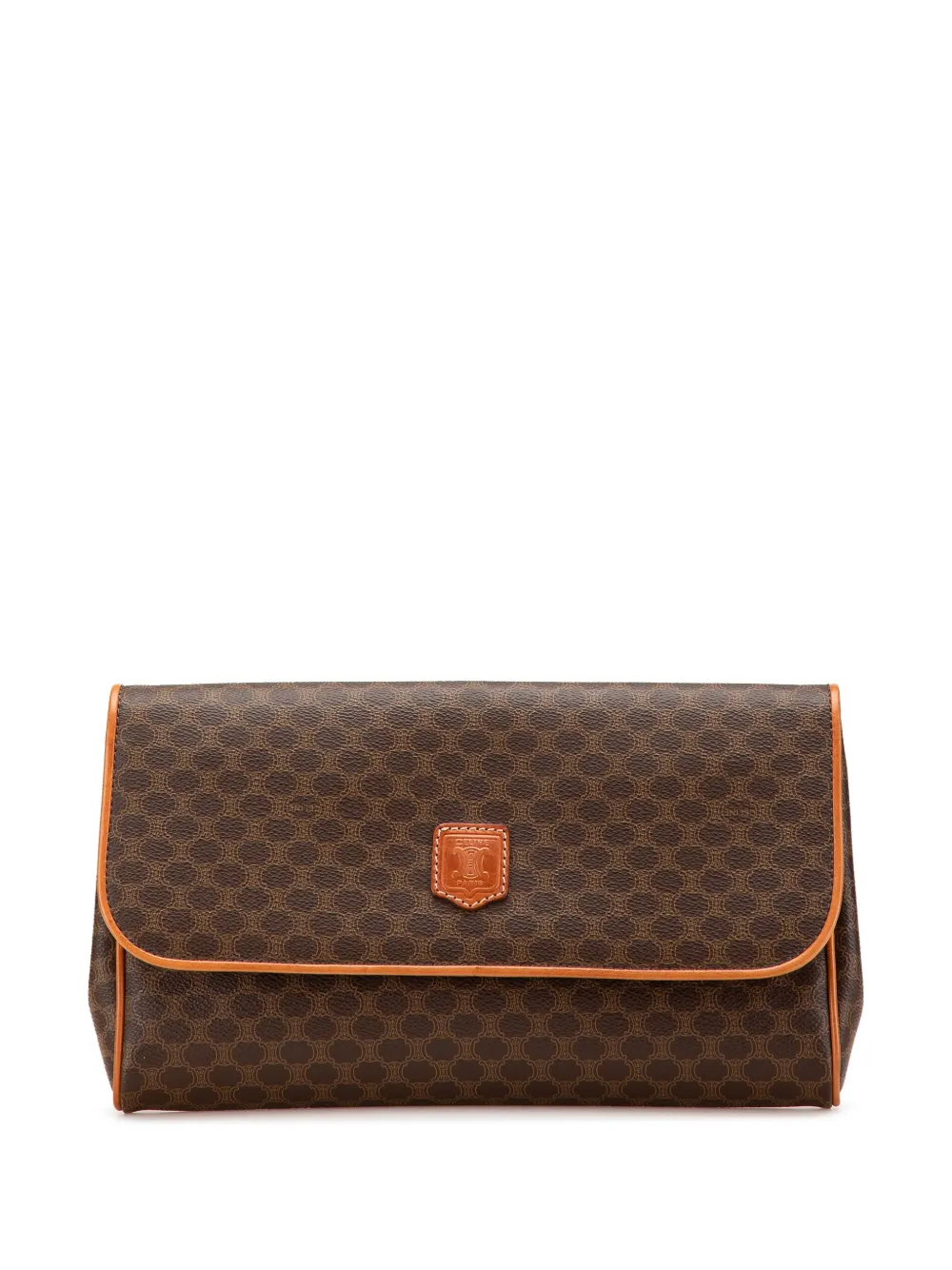 Céline Pre-Owned 1991 Macadam Coated Canvas clutch bag | Brown | Image 1