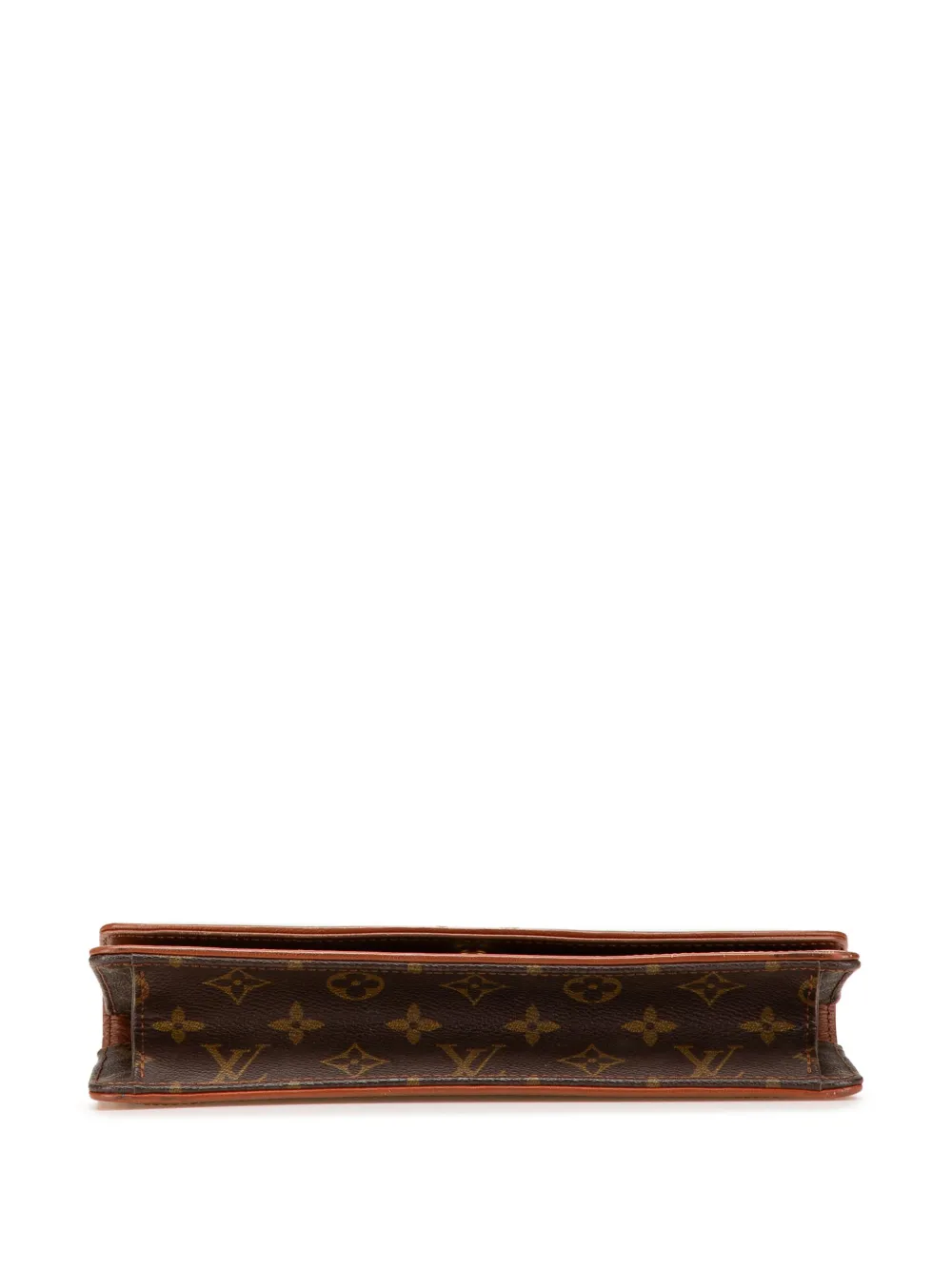 Pre-owned Louis Vuitton 1990 Monogram Pochette Dame Pm Clutch Bag In Brown