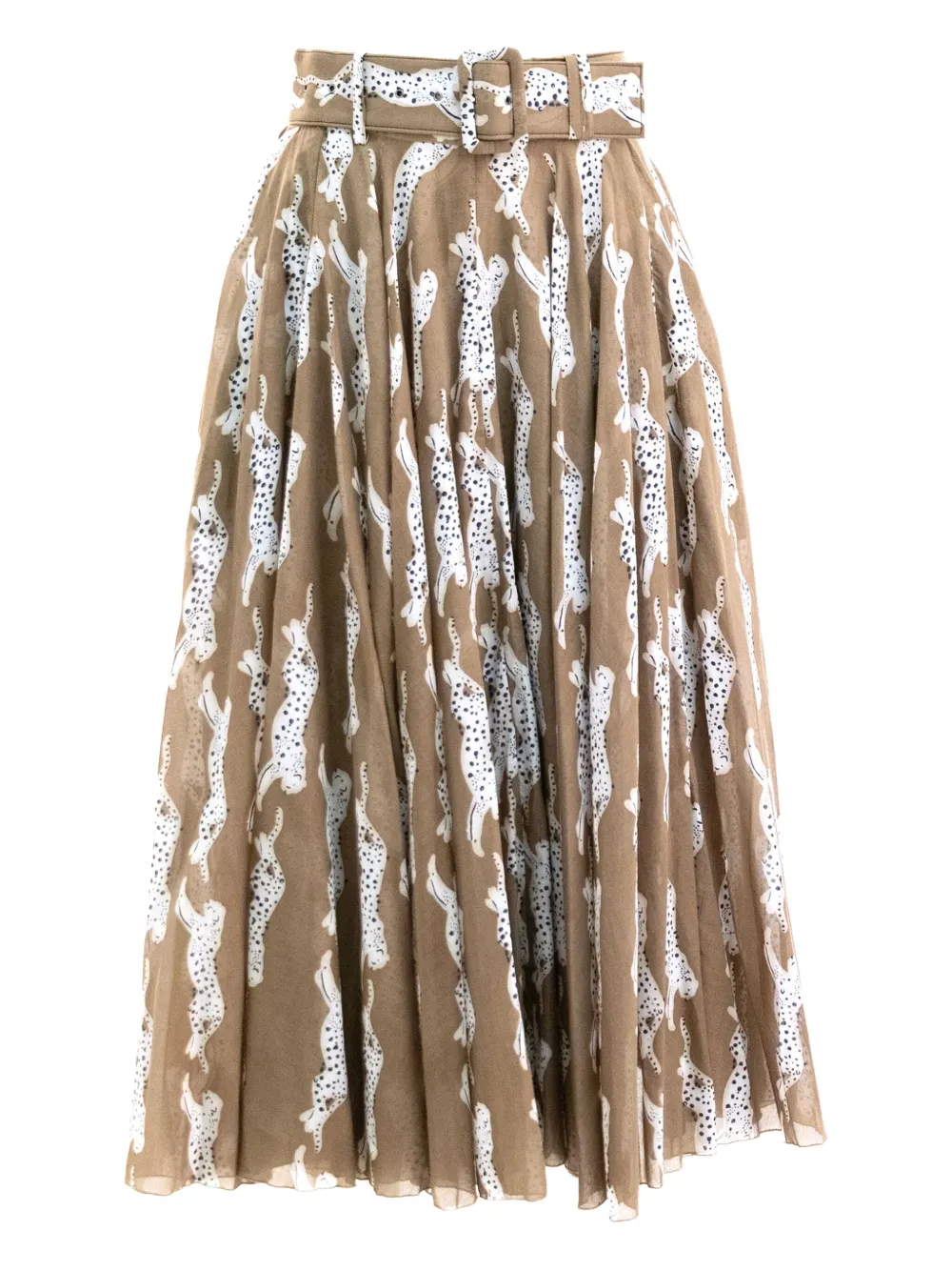Samantha Sung pleated midi skirt - Groen