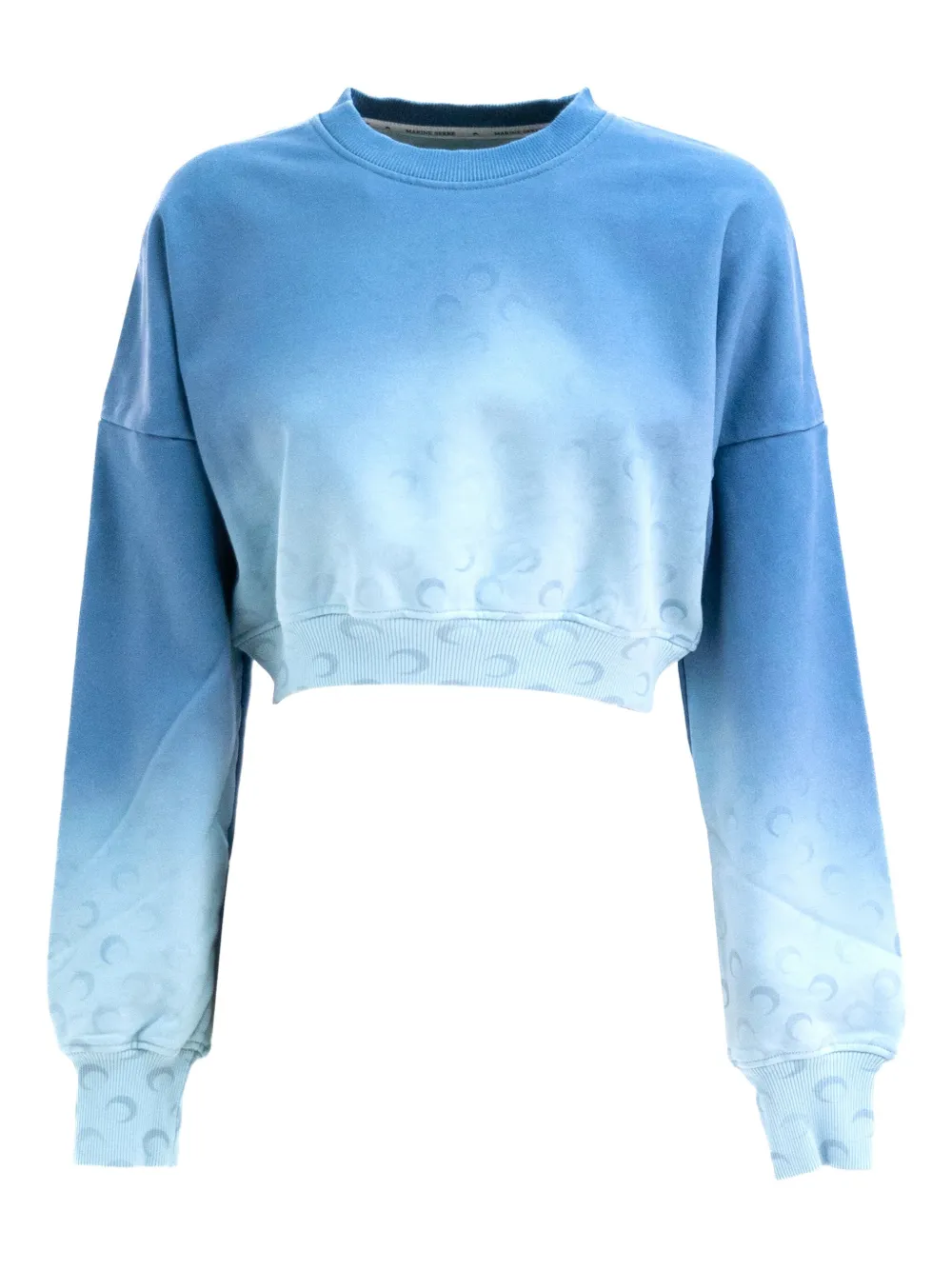 Marine Serre Cropped sweater Blauw