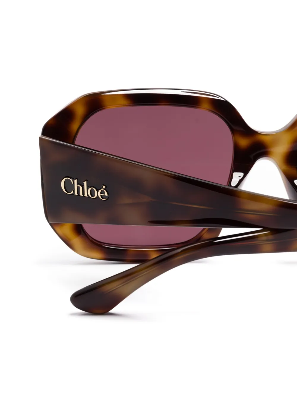 Chloé Eyewear Bril met oversized montuur Bruin
