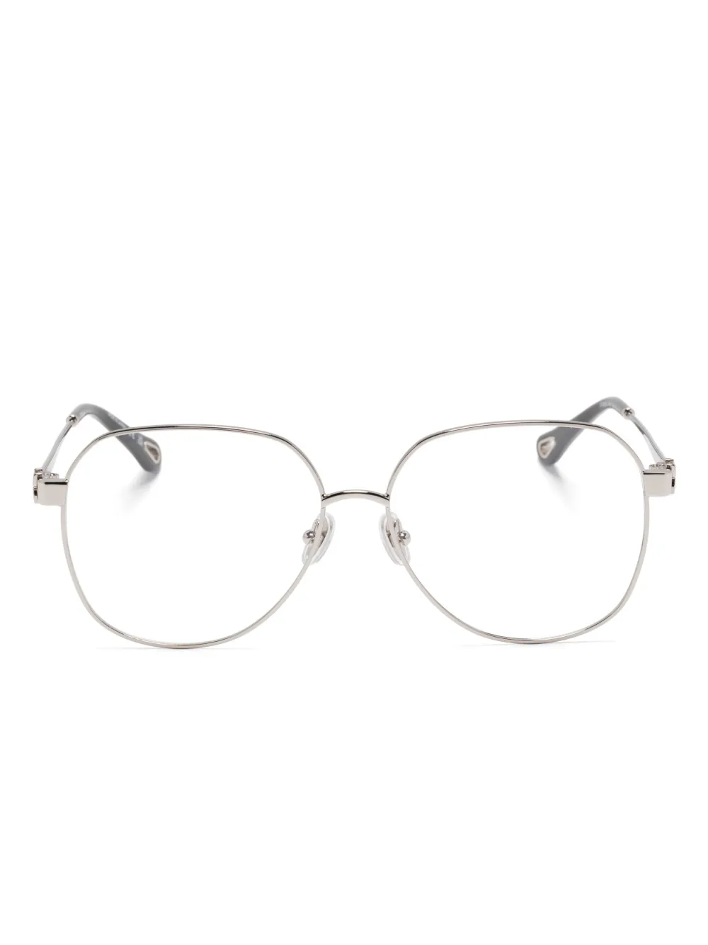 Chloé Eyewear lunettes de vue à logo imprimé | argent | Image 1