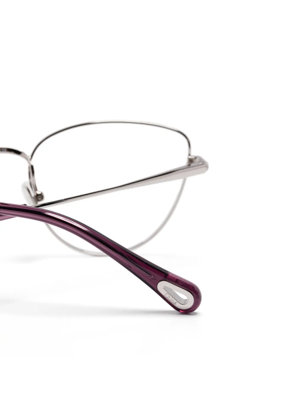 Chloé Eyewear Bril met cat-eye montuur Zilver