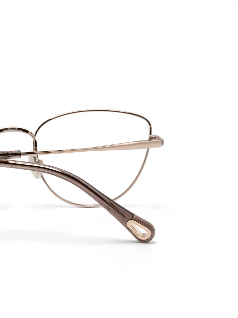 Chloé Eyewear Bril met cat-eye montuur Goud