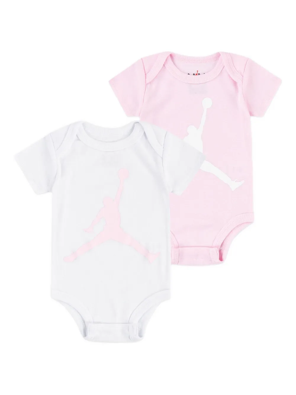 Jordan Kids Romper en slabbetje met logoprint Wit