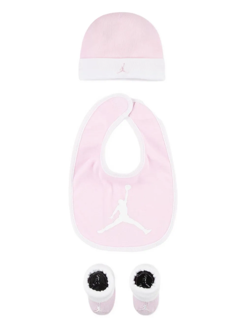 Jordan Kids Romper en slabbetje met logoprint Wit