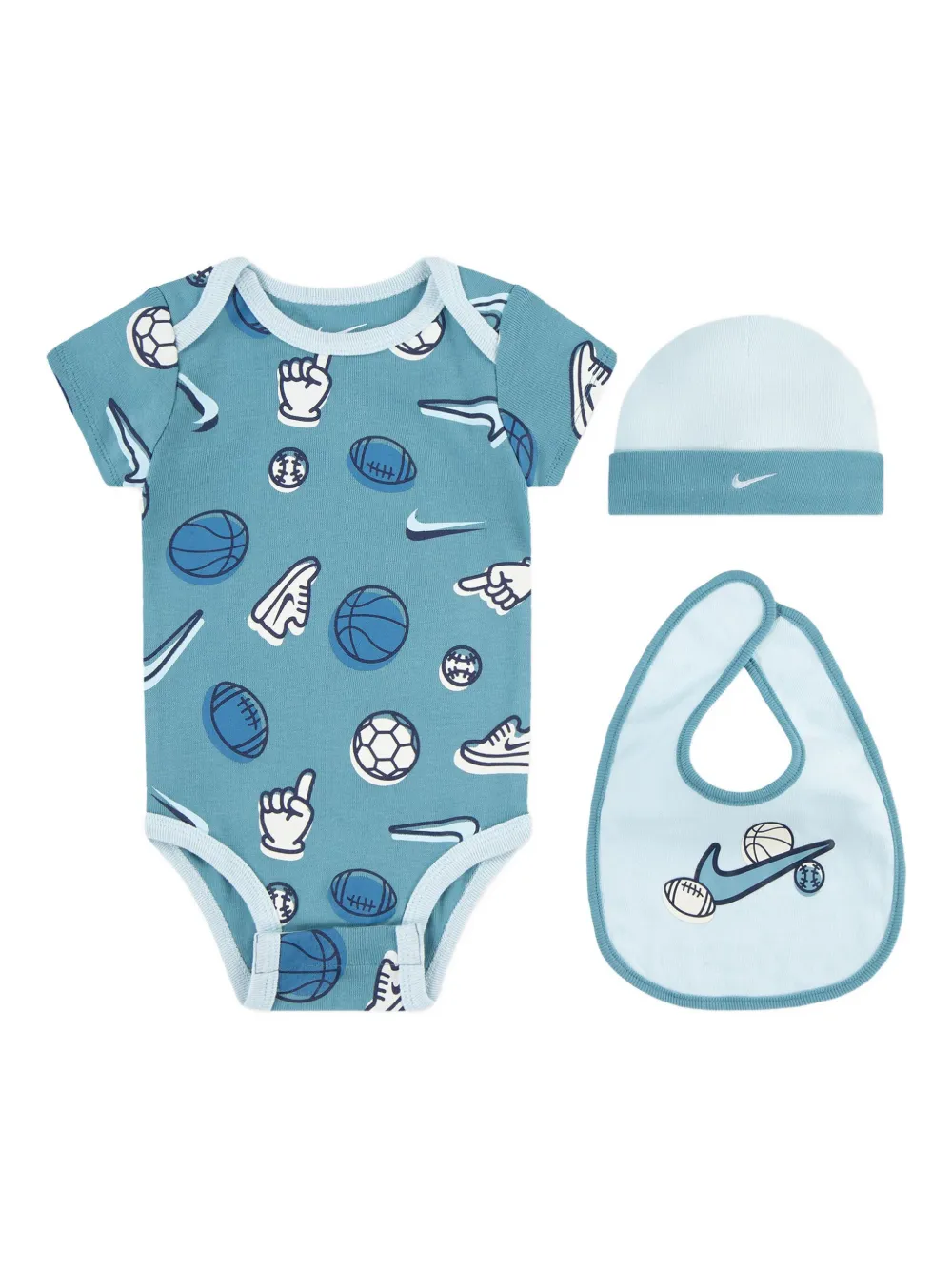 Nike Kids Romper van katoenblend Blauw