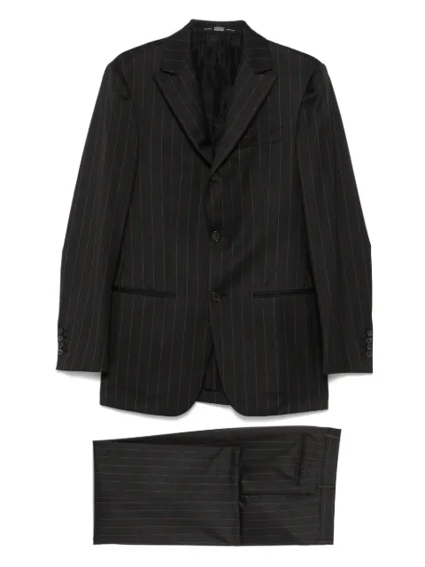 Gianfranco Ferré Pre-Owned traje con motivo de rayas 1990