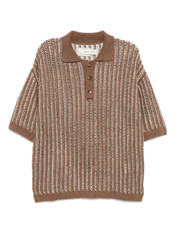 Feng Chen Wang クロシェニット シャツ | ブラウン | FARFETCH JP