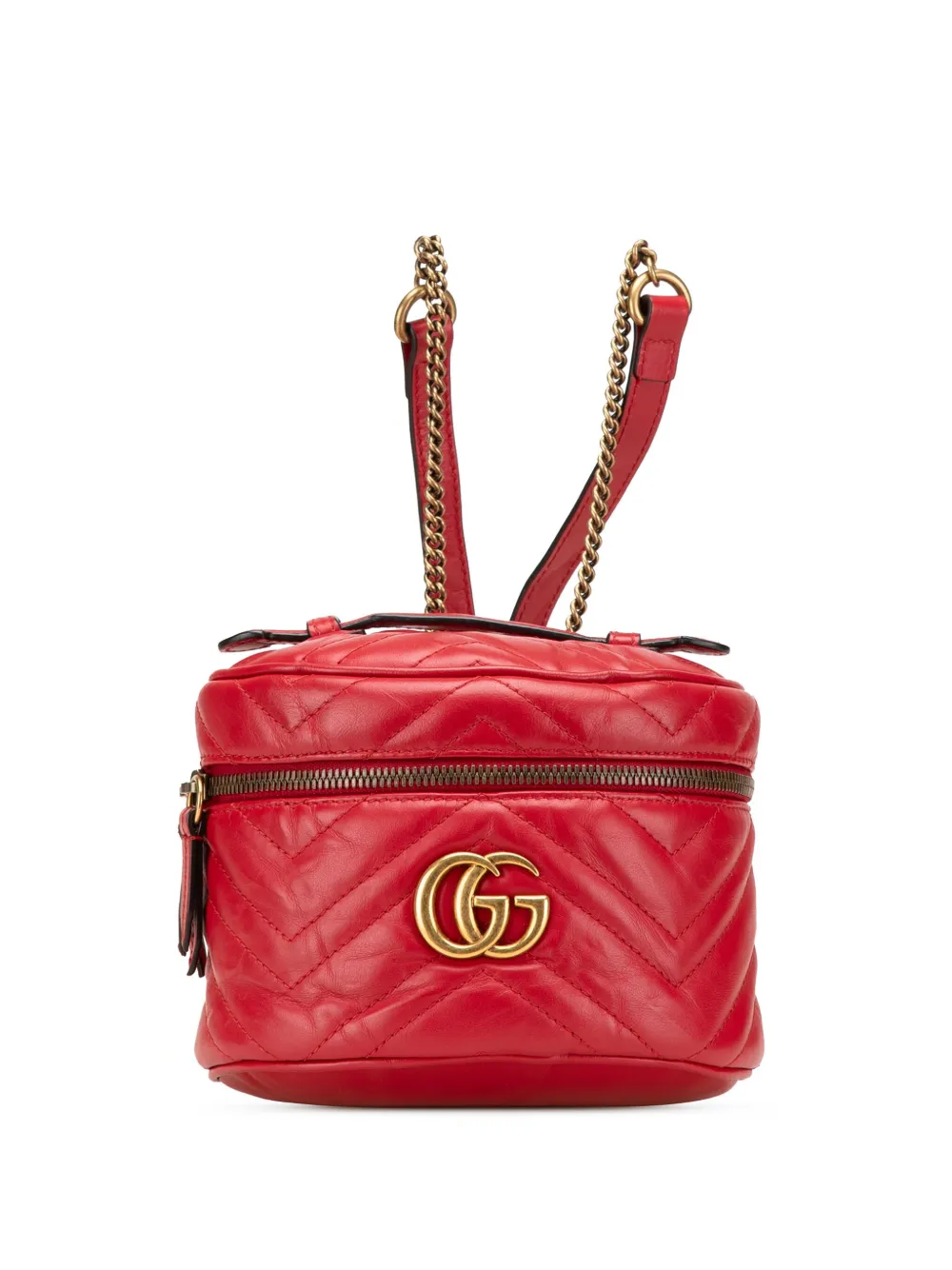 Gucci Pre-Owned mochila GG Marmont redonda de piel Matelasse 2016-2024 | rojo | Image 1
