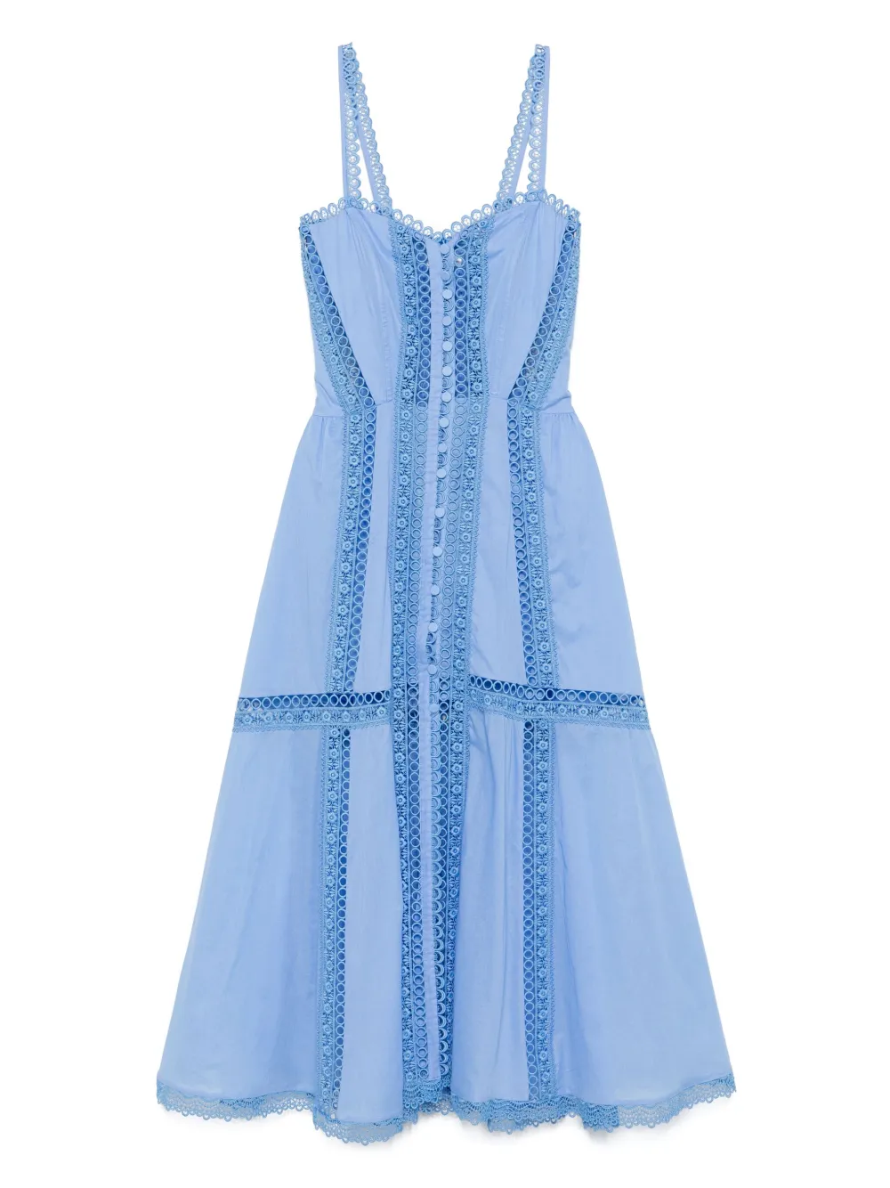 Shop Charo Ruiz Dafelle Midi Dress In Blue