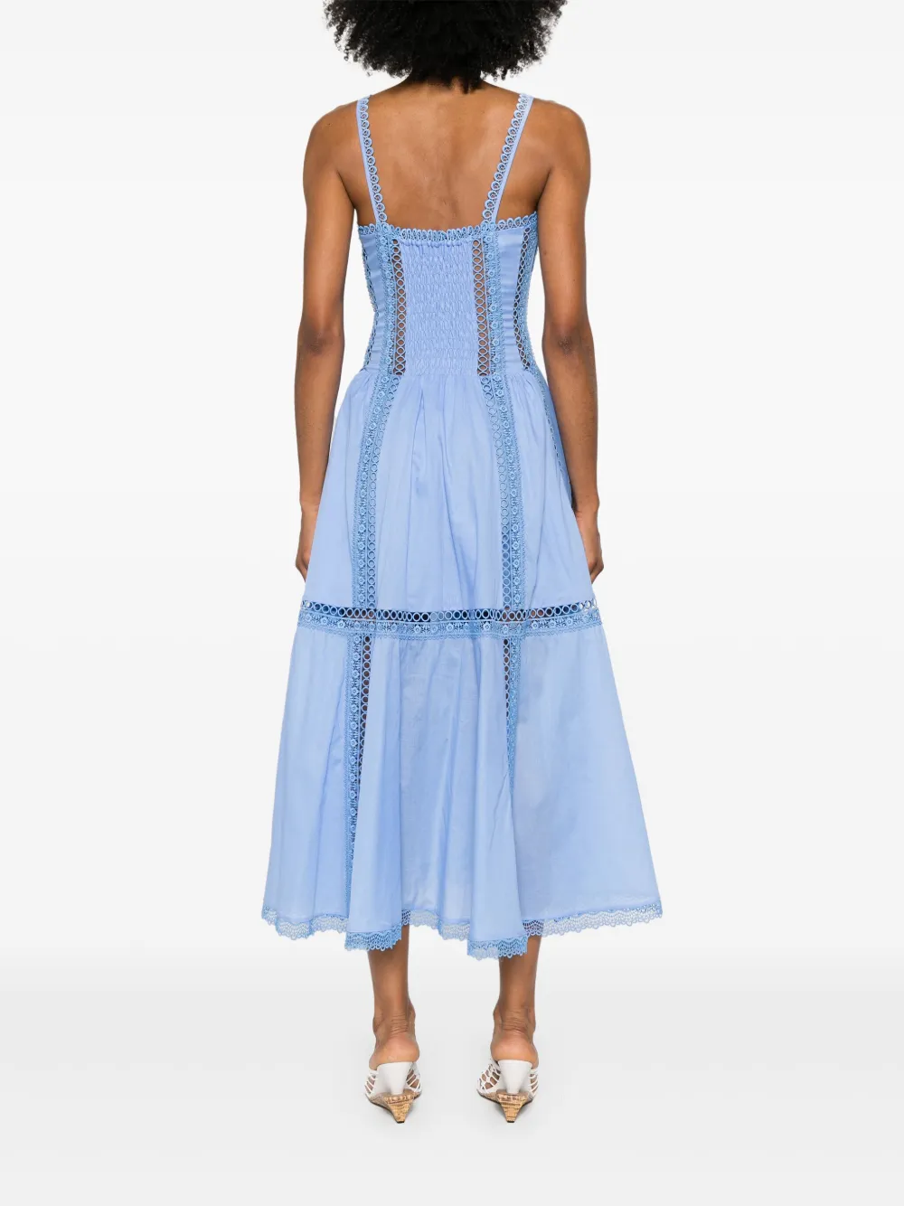 Shop Charo Ruiz Dafelle Midi Dress In Blue