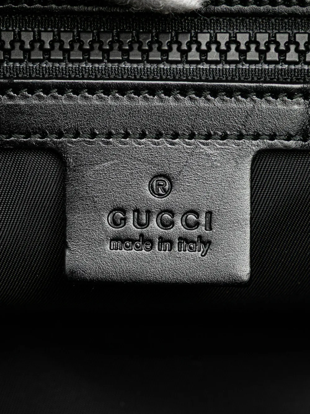 Pre-owned Gucci 2016-2024 Techno Canvas Web L Aveugle Par Amour Embroidered Belt Bag In Black