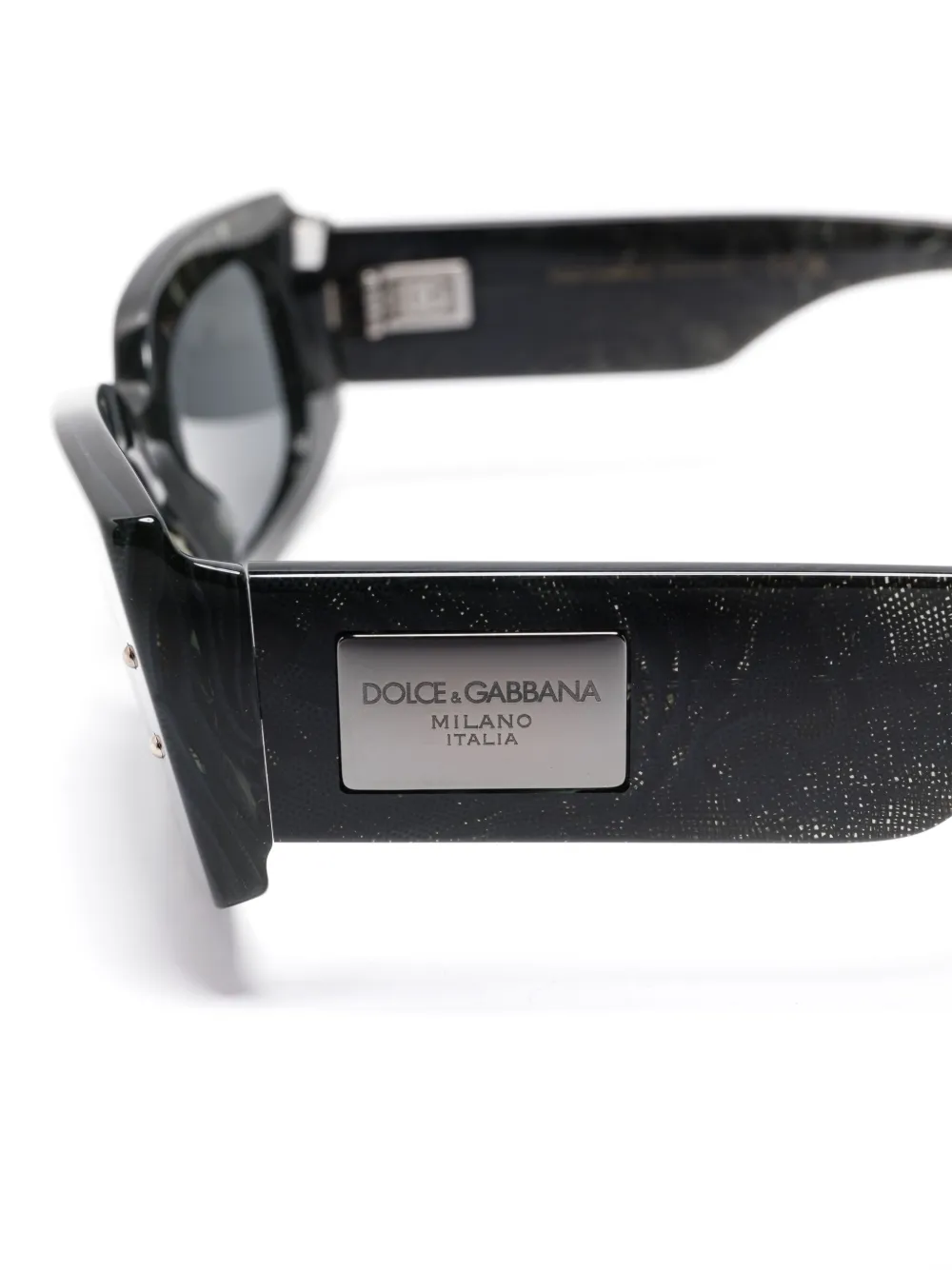 Dolce & Gabbana Zonnebril met logoplakkaat Grijs