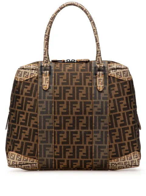 Fendi Pre-Owned 2000-2024 Large Zucca Canvas Mixed Media tote bag
