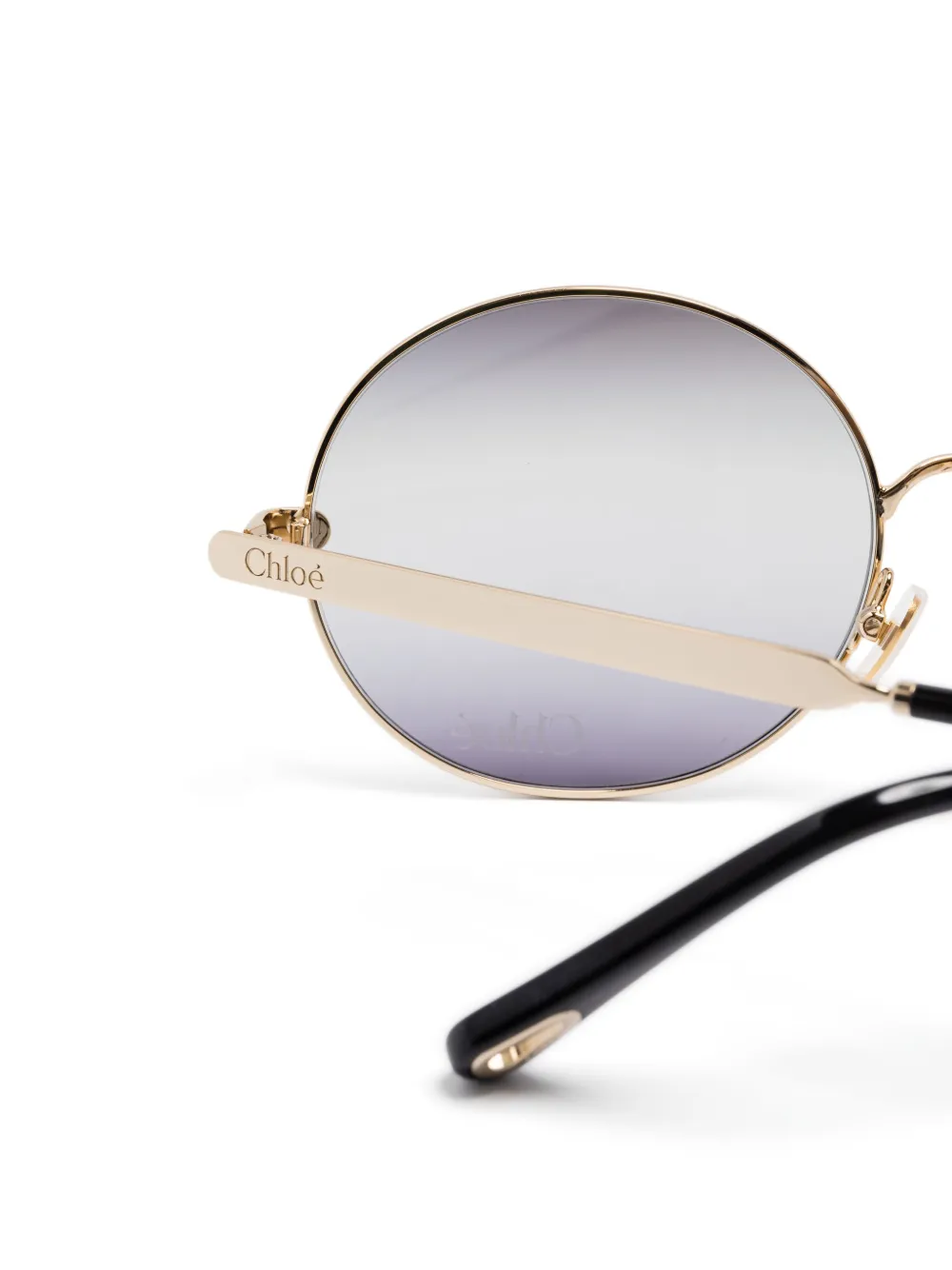 Chloé Eyewear Zonnebril met rond montuur Goud