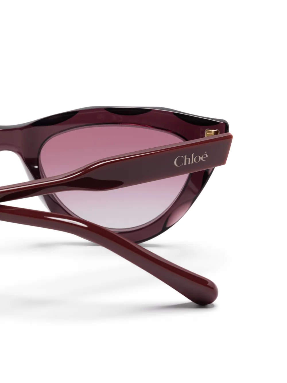 Chloé Eyewear Zonnebril met cat-eye montuur Paars