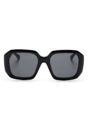 Gucci Eyewear Interlocking G Logo Sunglasses | Black | FARFETCH ZA