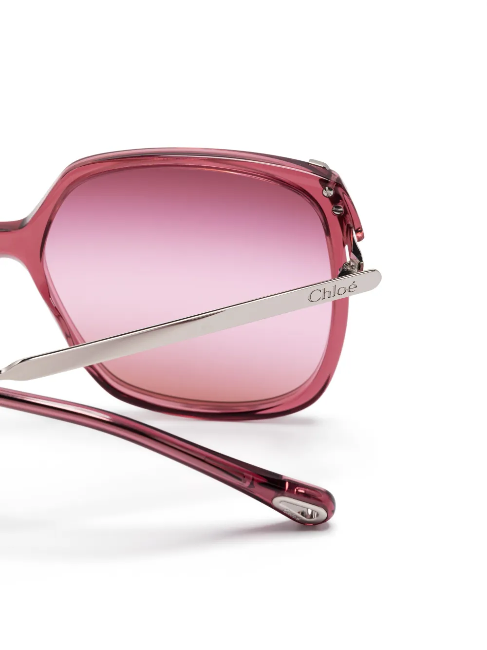 Chloé Eyewear Bril met oversized montuur Roze