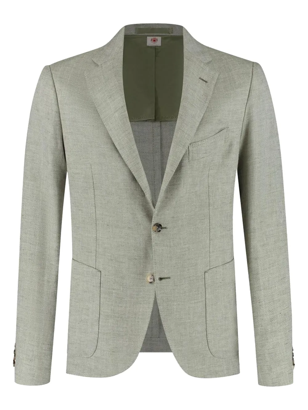 Luigi Borrelli herringbone blazer | Green | Image 1