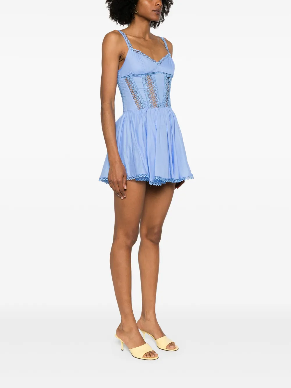 Shop Charo Ruiz Gardenia Mini Dress In Blue