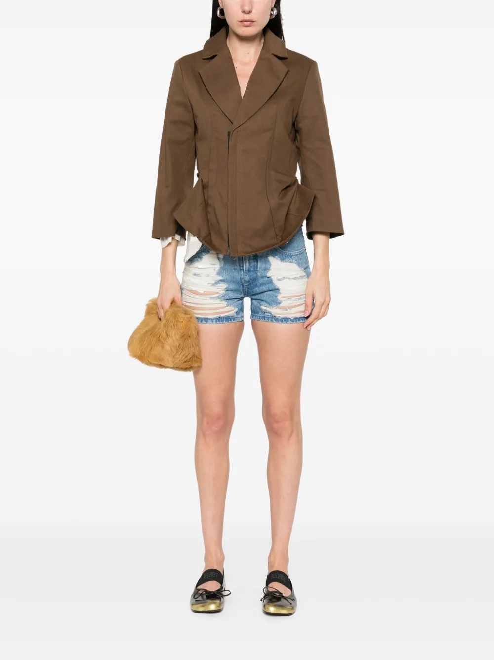 MM6 Maison Margiela Denim shorts - Blauw