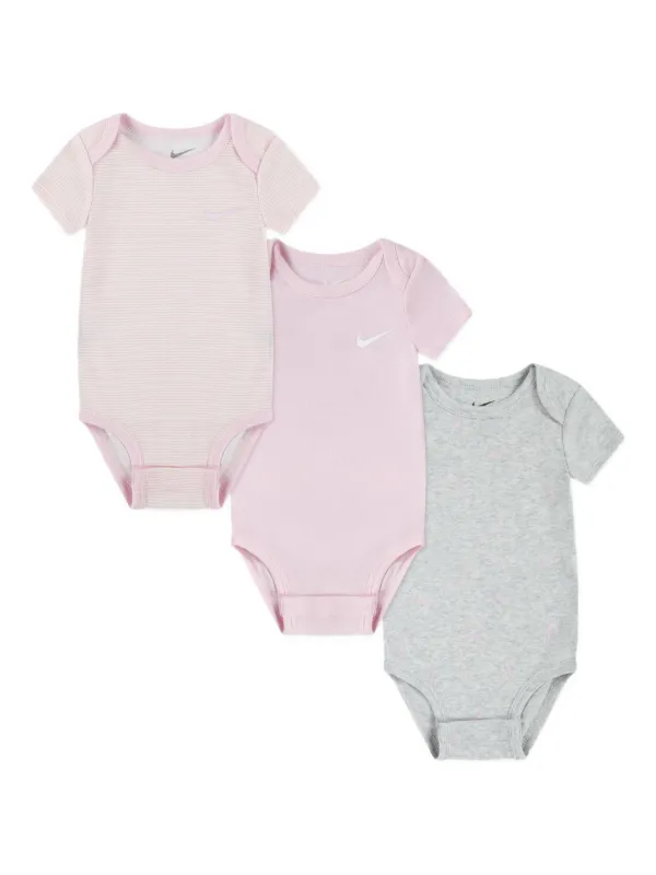Nike Kids short-sleeve Cotton Bodysuit (pack Of three) Pink FARFETCH MY