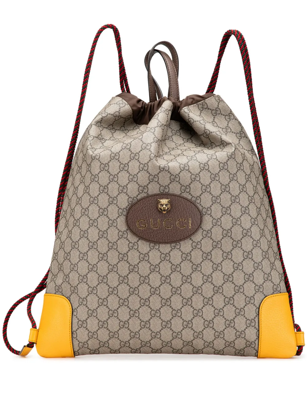Gucci Pre-Owned 2000-2015 GG Supreme Animalier backpack - Marrone