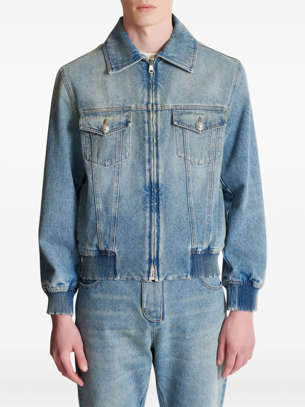 Balmain Katoenen jack Blauw