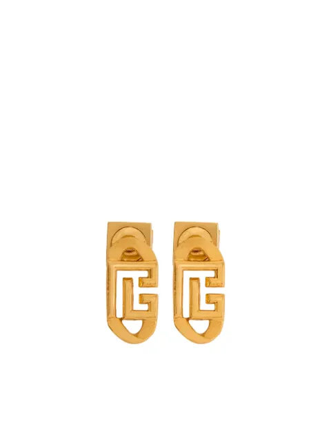 Balmain aretes con placa del monograma