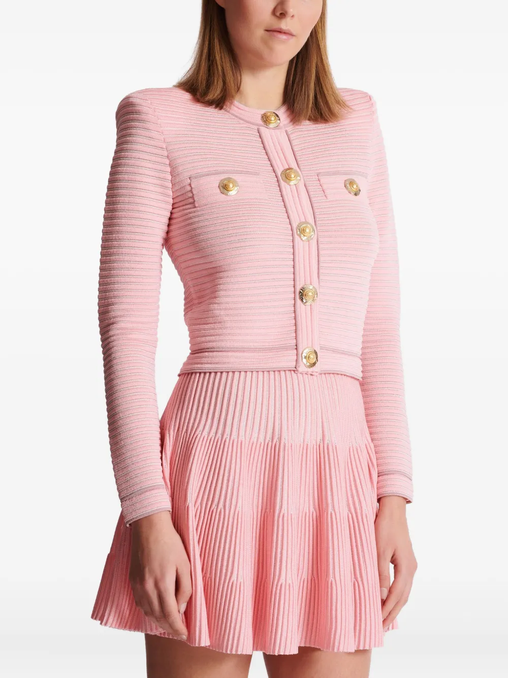 Balmain Cropped vest Roze