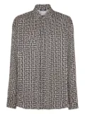 Balmain monogram-pattern shirt - Black