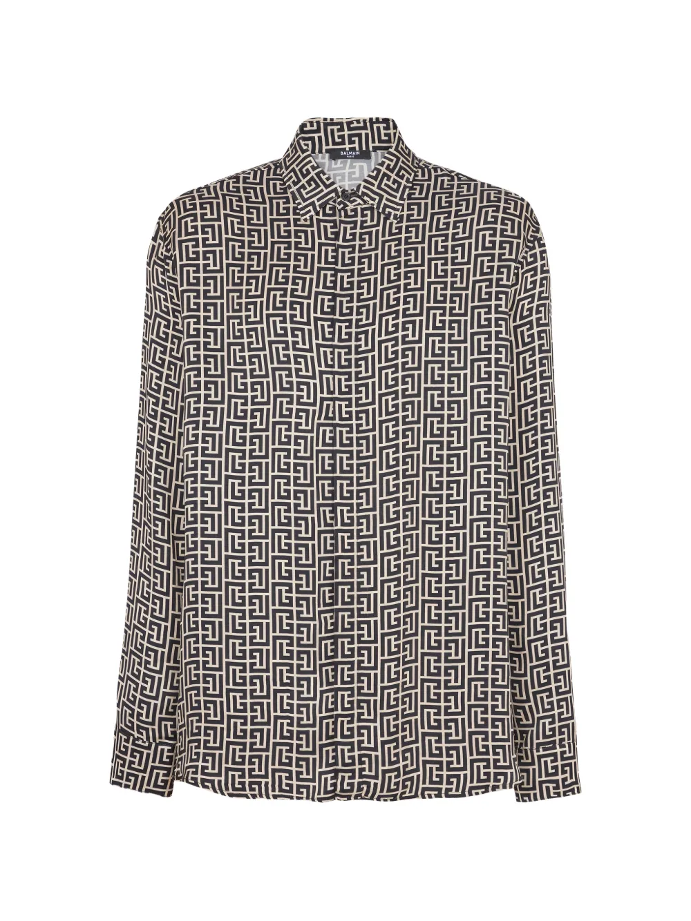 Balmain monogram-pattern shirt - Black