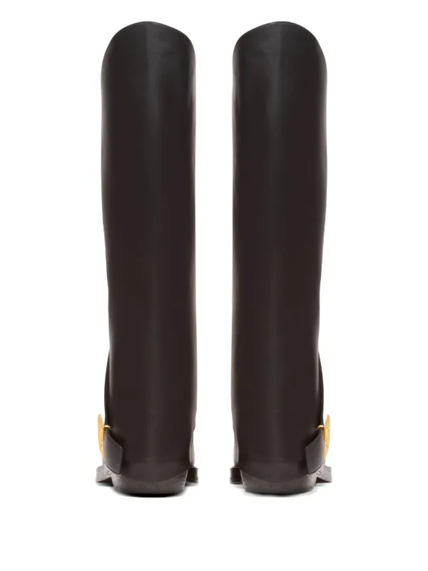 BALMAIN ブラックレザーブーツ Balmain Twist レザーブーツ | ブラック | FARFETCH JP