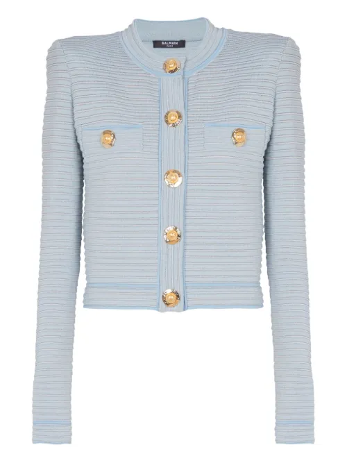 Cardigan à coupe crop - Balmain - Modalova