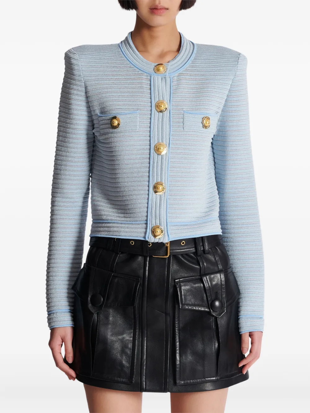 Balmain Cropped vest Blauw