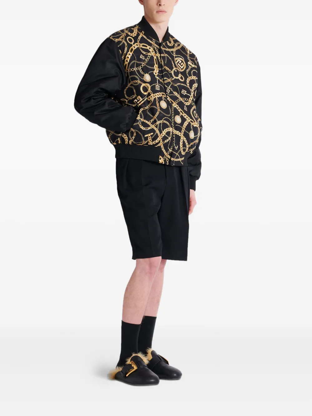 BALMAIN REVERSIBLE BOMBER JACKET